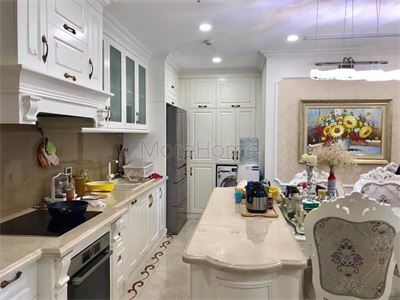 Thi công tủ bếp đẹp chung cư ấn tượng 