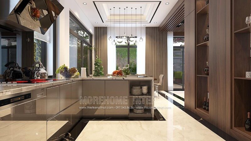 Nếu bạn là người yêu thích sự đơn giản, hiện đại thì mẫu tủ bếp kiểu dáng chữ L này sẽ là sự lựa chọn không tồi đâu nhé Tủ bếp đẹp, tủ bếp đẹp hiện đại, tủ bếp An Cường, tủ bếp cao cấp